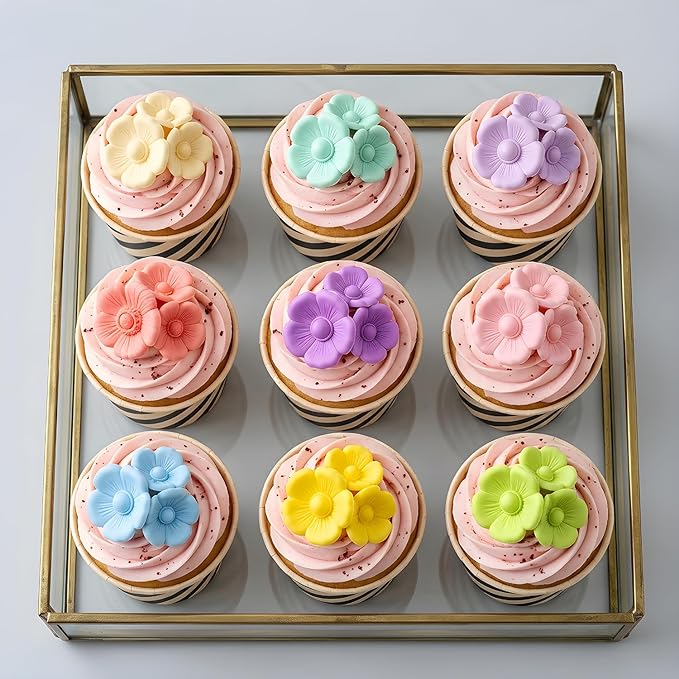 Flower Fondant Molds Plum Blossom Cake Decoration Silicone Mold for Cupcake Topper Chocolate Candy Gum Paste Polymer Clay