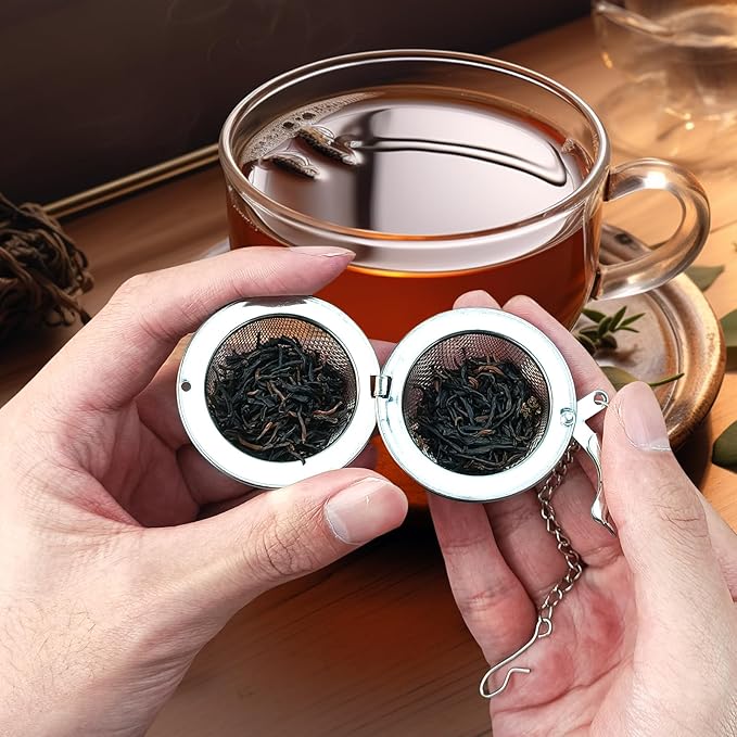 2Pcs Stainless Steel Mesh Tea Infuser, 2.1 inch Tea Ball with Panda Pendant,Tea Strainer Tea Diffuser Tea Steeper for Filtering Tea,Tea Infusers for Loose Tea (Panda, 2PC)
