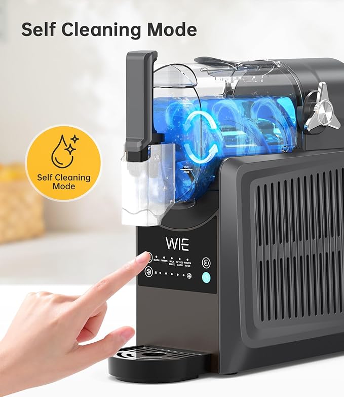 WIE Slushie Machine for Home, 88oz Slushy Machine No Ice Needed with 5 Presets, Shaved Ice Machine Self-Cleaning, Frozen Drink & Smoothie Maker Machine for Margaritas, Frappés, Cocktails & More
