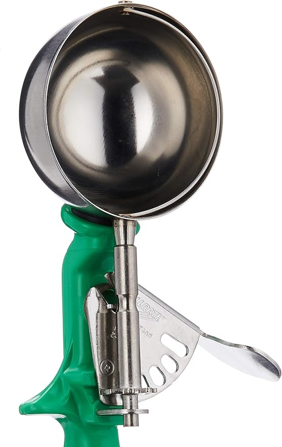 Vollrath 2-2/3 oz Stainless Steel Disher - Size 12,Green