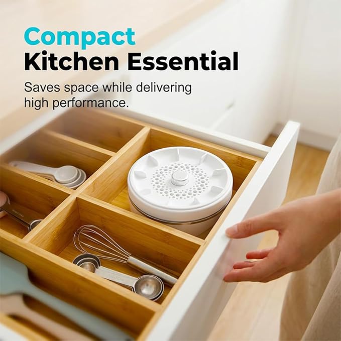 Fruit and Vegetable Washing Machine, Capsule Fruit Cleaner Device for Kitchen Sink | Portable Veggie Wash Purifier for Produce Grains Meat Seafood, 2026 Wireless Hydroxyl Water Ion Technology (1Pcs)
