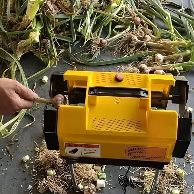 Electric Garlic Root Stem Cutter, Garlic Top Tails Remover Machine, for Onion, Single Garlic