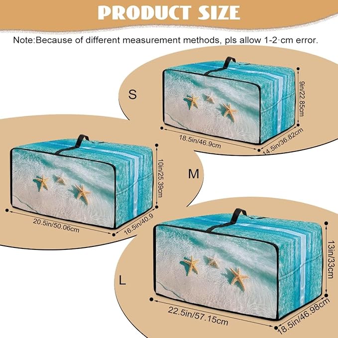 Convection Oven Cover Kitchen Countertop Appliance Covers Washable Convection Microwave Oven Protector 18.5 x 22.5 x 13 inches, L, Beach Starfish Hawaii