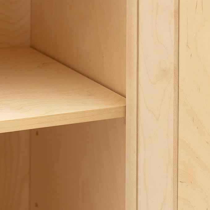 Quicklock RTA (Ready-to-Assemble) 42" Tall Wall Kitchen Cabinets - Shaker Style | 100% Hardwood | Made in America | Soft Close Hardware (Raw Maple, 12" D x 12" W x 42" H)
