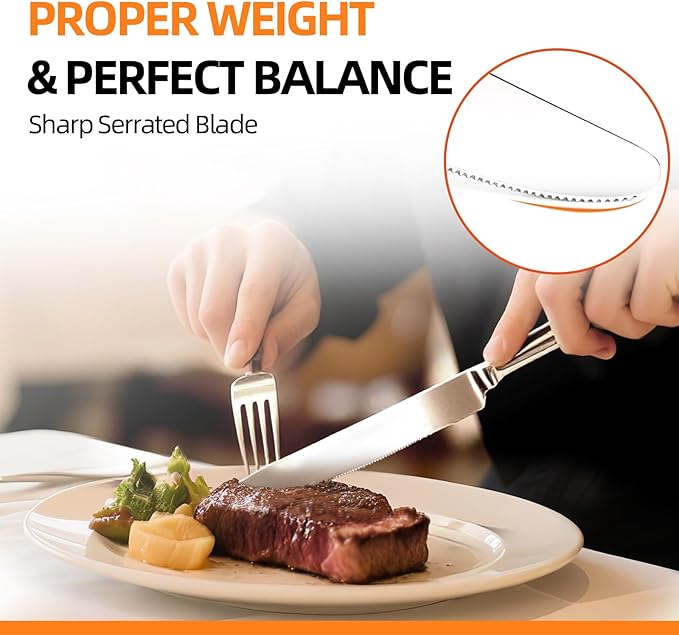 NICE KITCHEN Silverware set for 12,60 Pieces Premium Stainless Steel Silverware set,Mirror Polished Cutlery Set,Flatware Set for 12,Dishwasher Safe,Luster Series