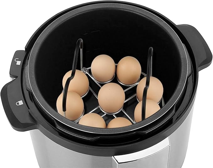 Egg Steamer Rack Trivet with Heat Resistant Handles for Instant Pot Accessories 5,6,8 Quart & Pressure Cooker, Stainless Steel