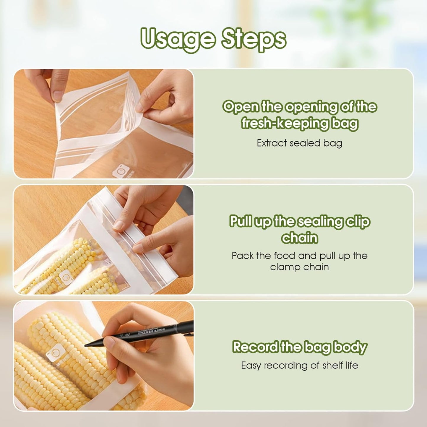 Reusable Freezer Bags 30PCS, Gallon Food Storage Bags with Stand & Label Leakproof Reusable Sandwich Bag for Kitchen, Vegetables, Snacks