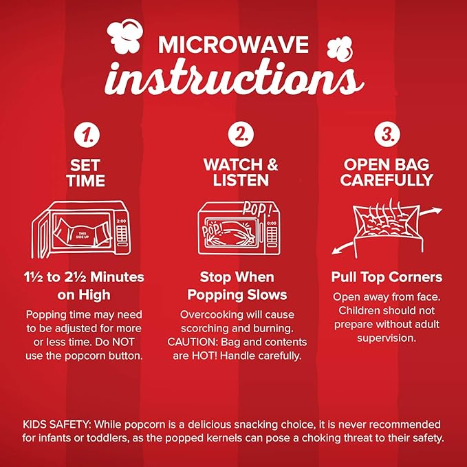 Orville Redenbacher’s Microwave Popcorn, Kettle Corn, 3g Fiber Per Serving, 3.28 oz., 6-Count (6 Boxes)