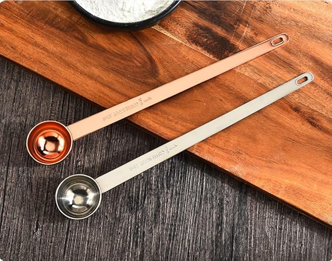Long Handle Measuring Spoon,CISHNOU Tablespoon Coffee Scoop Stainless Steel Measuring spoon 15 ml Coffee Scoop for Ground Coffee