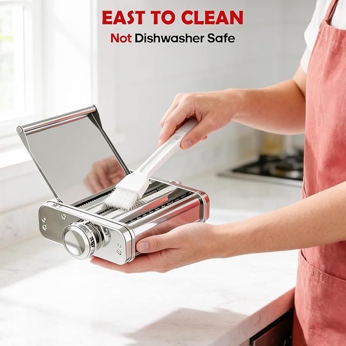 Stainless Steel Pasta Attachment for KitchenAid Stand Mixer, 3-in-1 Pasta Maker with Pasta Roller, Spaghetti & Fettuccine Cutters, Food-Grade KitchenAid Pasta Attachment for Homemade Noodles
