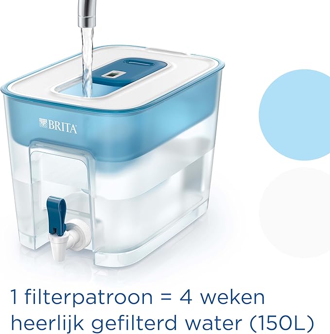 BRITA Flow XXL Water Filter Tank (8.2L) incl. 1x MAXTRA PRO All-in-1 Cartridge - Fridge-Fitting Dispenser for Families and Offices - Now in Sustainable Smart Box (Branding Slightly Different)