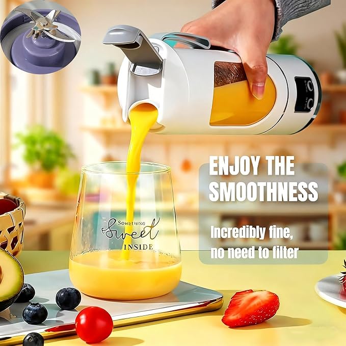 Digital Multimode Juicer Blender - Smart Led Display, Portable Usb Personal Electric Blender, Juicer Shakes And Smoothies Blender For Smoothies Liquid Diet, Shakes, Leak Proof Design (2PC-E)