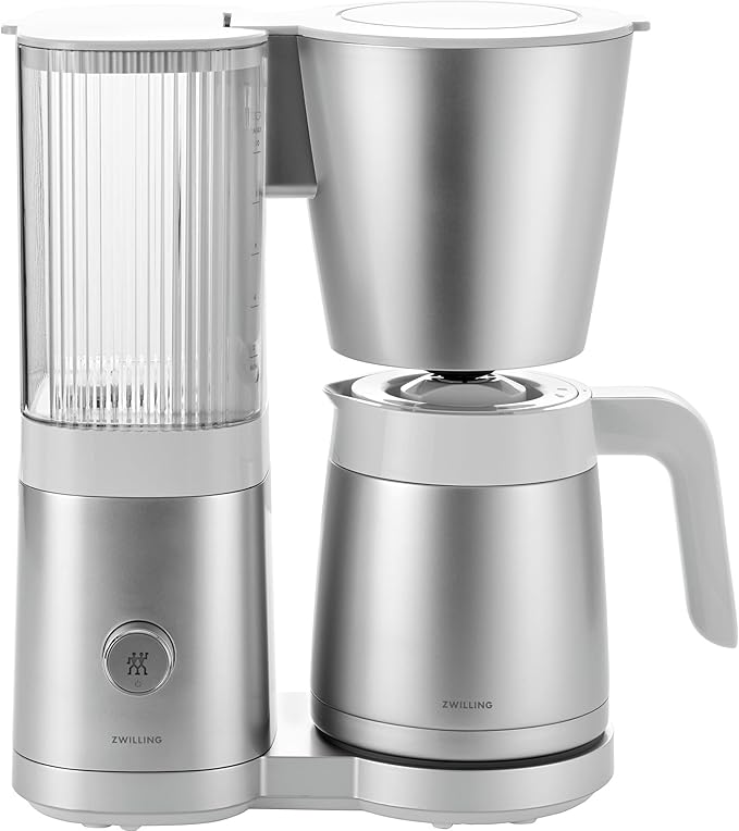 ZWILLING Enfinigy Drip Coffee Maker with Thermo Carafe 10 Cup, Awarded the SCA Golden Cup Standard, Silver