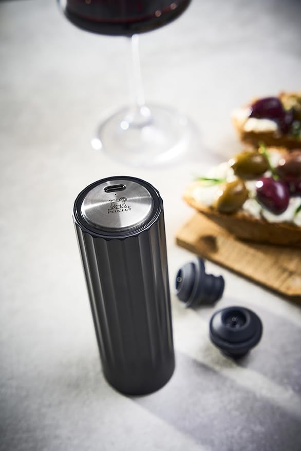 Preserve Electric Vacuum Pump for Wine, 100% automatic, ABS Black, 14 cm - 5.5 in