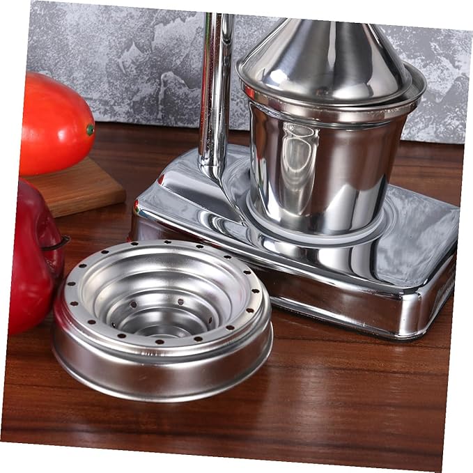 OUNONA Stainless Steel Manual Press Juicer for Citrus and Fruits Handheld Fruit Extractor Easy to Clean for Home and Kitchen Juicing