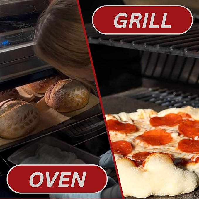 ThermiChef 14x20 Pizza Steel, 3/16" Thick, 13.7 lbs - Cooking Steel for Oven & Grill - Made in USA