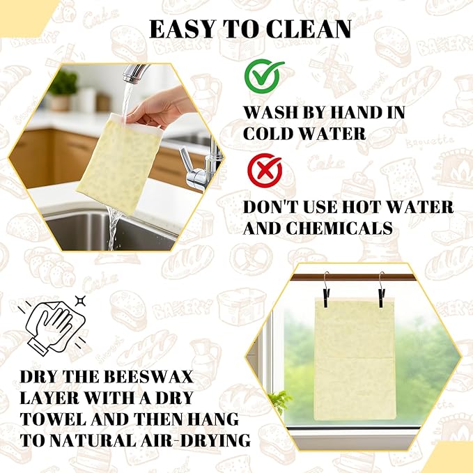 1 PCS Beeswax Bread Bags - 17x13 Inch Reusable Bread Storage Bags,Bees Wax Lined Bread Bags for Home Cooks fresh bread storage Easy Clean (Berry)