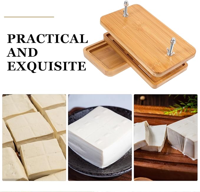 OSALADI Tofu Press Mold 3-layer Bean Curd Making Tool Drip Tray 26x15cm Home Kitchen Tofu Maker for DIY Soybean Curd Straining and Pressing