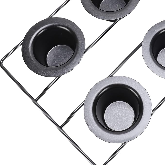 Zopsc Professional Grade Popover Cake Pan for Fluffy Popovers Dishwasher Safe for Successful Baking 32.17oz Carbon Steel