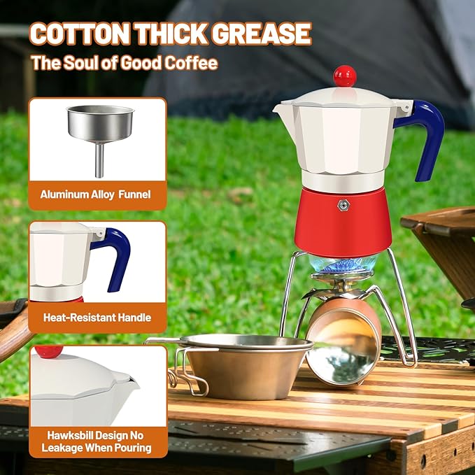 12 Cup Aluminum Espresso Stovetop Moka Pot Express Coffee Maker Percolator Italian Classic Mocha Coffee Machine for Italian and Cuban Cafe Brewing for Home & Camping 600ml 20oz
