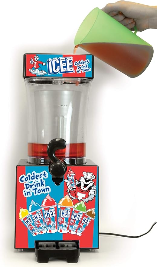 iscream Genuine ICEE Brand Counter-Top Sized ICEE Slushie Maker - Spins Your Pre-Chilled Ingredients with Your Ice into ICEE Slushies!
