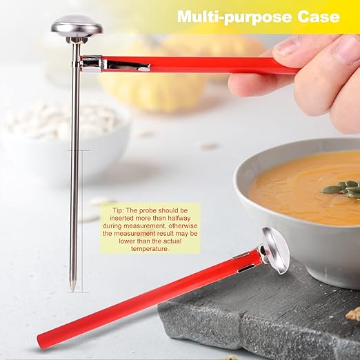 Meat Thermometer for Grilling, Food Thermometer for Cooking, Milk, Meat Thermometers for Grilling Cooking, Kitchen Instant Read Thermometer, Pocket Thermometers Food Temperature Probe