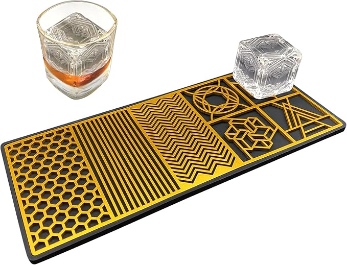 Ice Cube Maker - Modern Clear Ice Tray with Stamps for Cocktails & Bourbon - 5 Seconds per Side