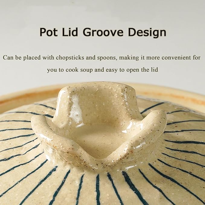Heat Resistant Ceramic Casserole, Round Earthen Pot Cookware with Lid for Dinner and Party, Uniform Heating Stockpot for Stew, Soup, Steam, Bake(1800ml/1.9quart, Green)
