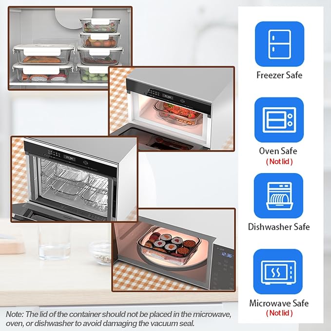 3 Containers, 10 Reusable Food Saver Sealer Bags,4 Sealing Clips,& 1 Electric pump, With electric pump, operation is more convenient