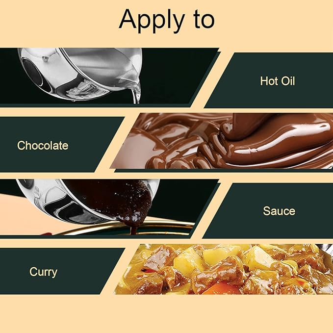 Stainless Steel Butter Warmer, Saucepan Chocolate Milk Butter Melting Pot Small Sauce Pan with Pour Spouts Cooking Pot for Hot Oil Soup Coffee Tea Warming (Silver)