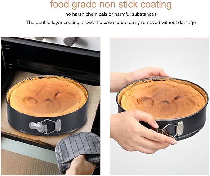 Cake Pan Set, Round Cheesecake Pan, Nonstick Cake Pan with Removable Bottom for Cheesecakes, Yogurt Cakes, Mousse, Coffee Cakes (20/22/24)