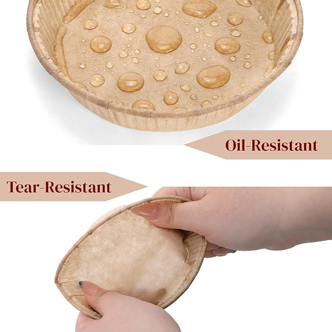 SOUJOY 200 Pcs Paper Mini Tart Pans for Baking, 4 Inch Disposable Pie Tins, Non-stick Pie Pans for Individual Small Quiche, Cakes, Cinnamon Rolls, Desserts, Oven Microwave Air Fryer Safe