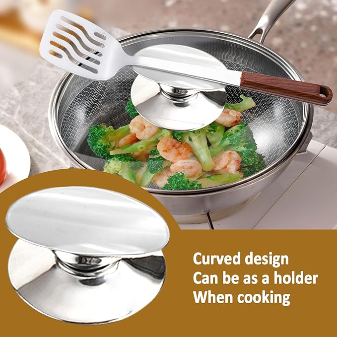 Tempered Glass Lid for Replacement, Clear Cover for Pans and Pots, 8, 9.5, 10.5, 11, 12, 12.5 Inch Lids for Cookware Cooking, Frying Pans, Skillets, Dutch Oven, Sauce Pan (10.5 In)