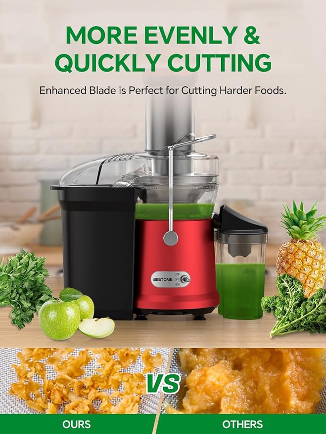 Juicer Machine, 1200W Juicer with 3" Feed Chute for Whole Fruits and Veg, Dual Speeds Centrifugal Juice Extractor, High Juice Yield, Full Copper Motor, Easy to Clean, BPA Free