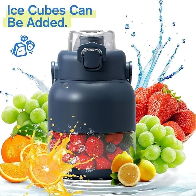 Gemet BPA-Free Electric Citrus Juicer 17 oz, with Straw and Two Lids, 2025 New Portable Blender for Smoothies, Shakes, Food Prep & Frozen Blending (500ML*2)