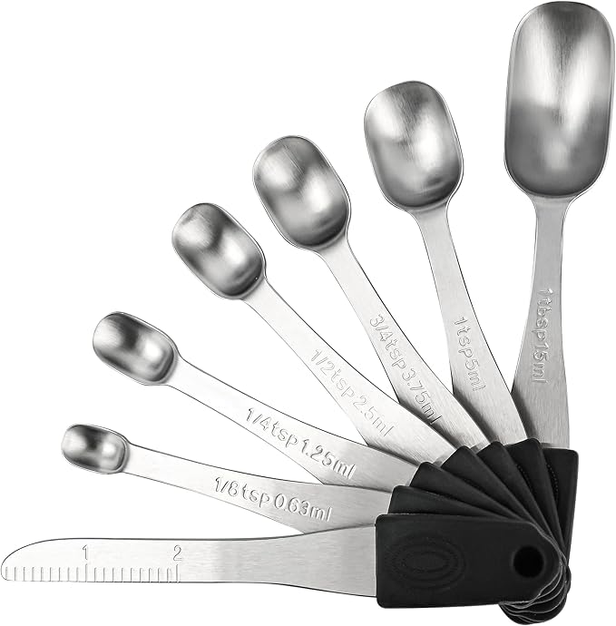 Magnetic Measuring Cups and Spoons Set 14, Stainless Steel Measuring Cups and Spoons Set, Heavy Duty Metric Measuring cups & Spoons with Leveler for Baking & Cooking, Black