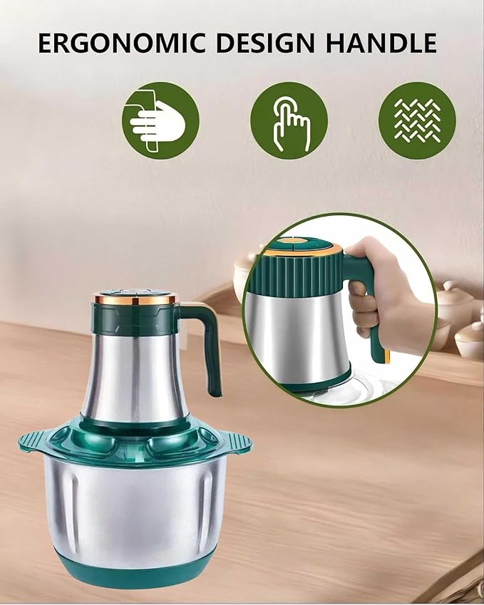Electric Meat Grinder, 500W 5-Speed 5L Stainless Steel Food Processor, Multifunctional for Dough, Meat, Nuts & Vegetables, Hand Wash Only with Detachable Parts