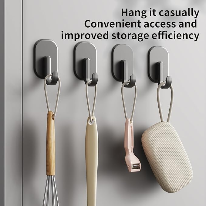 3-Pack Magnetic Hooks - No Drill Space Saving Hooks for Kitchen, Bathroom & Office, Heavy Duty Black Refrigerator Hooks for Towels & Keys