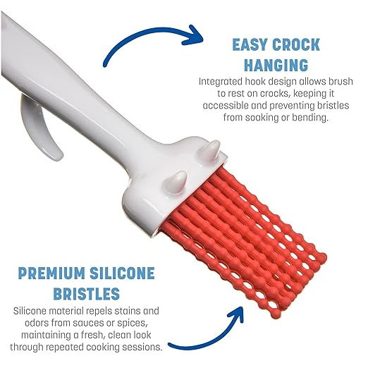 SPARTA Silicone Basting Brush, Pastry Brush for Cooking and Baking in Home and Commercial Kitchen, 2" Wide, 1 Count, Red