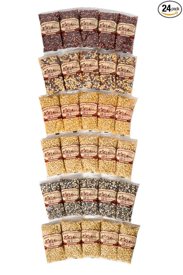 Amish Country Popcorn | 30-4 oz Bags | Popcorn Kernel Variety Set | Old Fashioned, Non-GMO and Gluten Free
