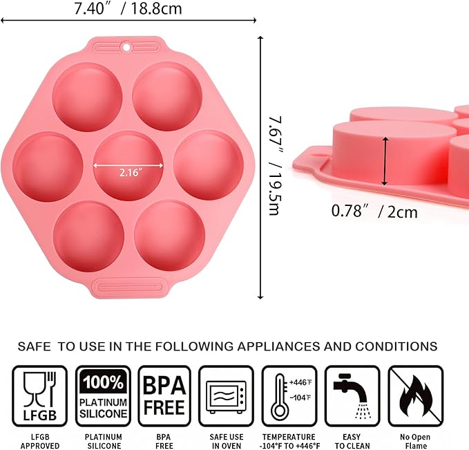 Sidosir 2Pcs Oreo Cookie Chocolate Silicone Mold, 7-Cavity Round Cylinder Oreo Chocolate Cover Molds for Candy, Silicone Baking Molds for Mini Cakes, Jelly