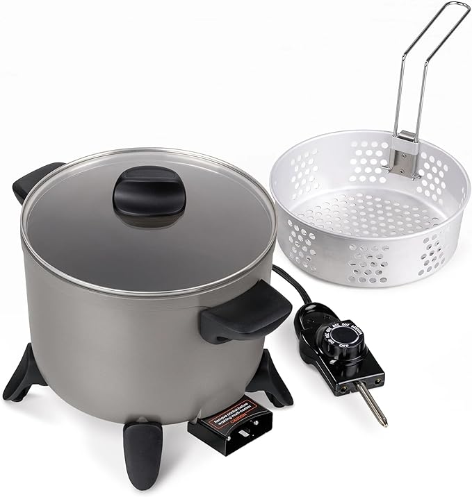 Electric Kitchen Kettle Multi-Cooker - Non-Stick Electric Deep Fryer for Home Kitchen