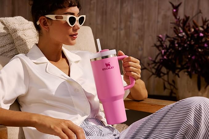 STANLEY Quencher H2.0 Tumbler with Handle and Straw 40 oz | Flowstate 3-Position Lid | Cup Holder Compatible for Travel | Insulated Stainless Steel Cup | BPA-Free | Spring Green