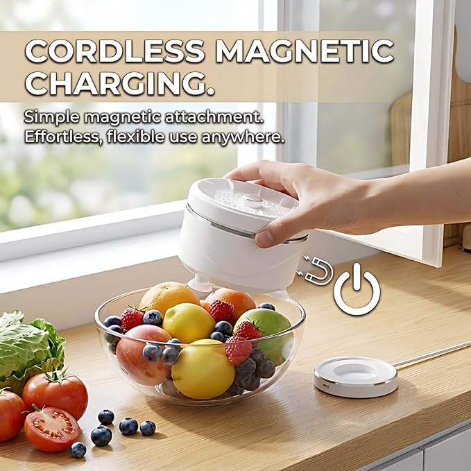 Produce Cleaner, Fruit And Vegetable Washing Machine, 2026 Upgraded Fruit Cleaner Device With Titanium Electrolysis Purification For Home Kitchen, Vegetable Washer Machine (2pc)