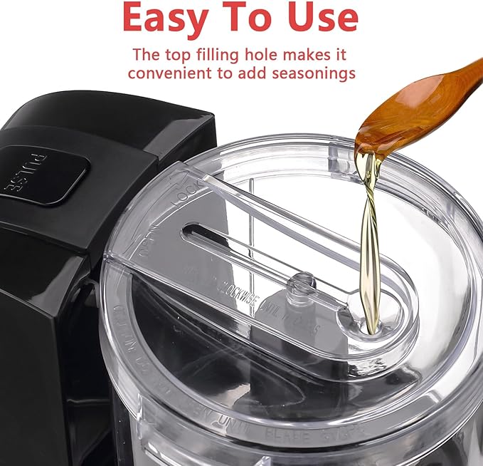 Liebe&Lecker 2 In 1 Mini Food Processor, 1.5 Cup Mini Chopper and Citrus Juicer for Cutting Vegetable, Meat and Squeezing Orange Juice