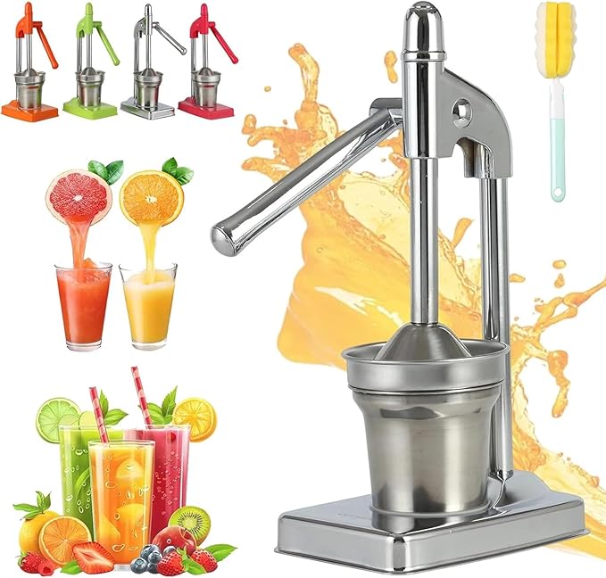 Cast Iron Juicer Hand Press, Manual Juicer Hand Press, Heavy Duty Countertop Lime Citrus Crush Machine for Oranges Lemons Limes, Easy to Clean, Home and Kitchen Essentials