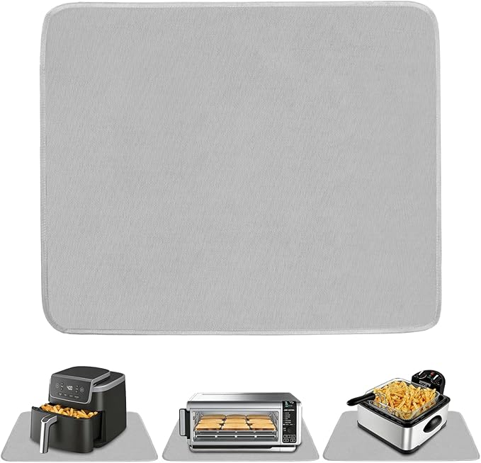Heat Resistant Protective Mat for Air Fryer, Countertop, 12x14in Hot Pads for Kitchen, Heat Shield & Quartz Countertop Protector Mat, Appliance Mat Accessories