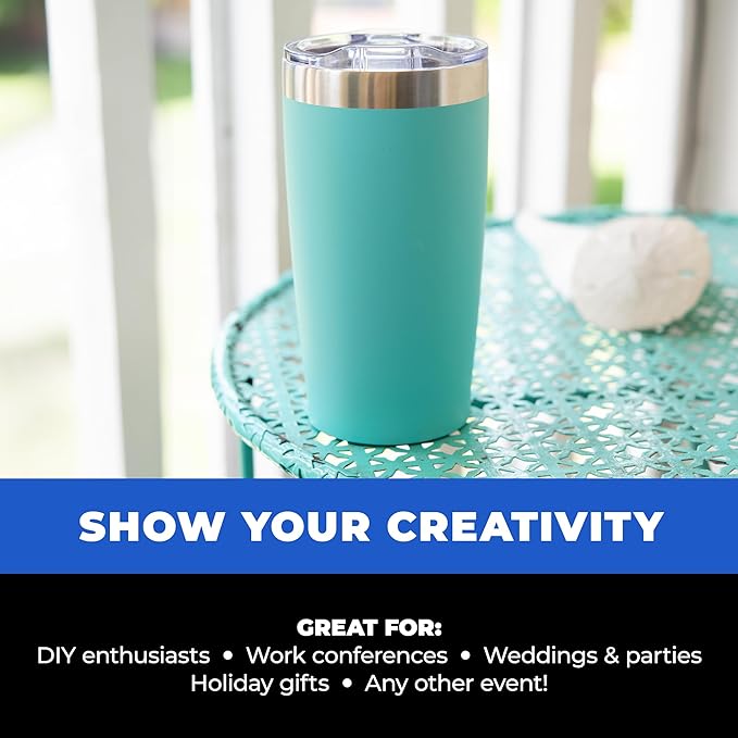 6 Ct of 20 Oz Two-Tone Himalayan Stainless Steel Tumbler with Lid – Red – Customizable Insulated Cups for Water, Coffee, Hot & Iced Drinks – Great for DIY, Events, Work