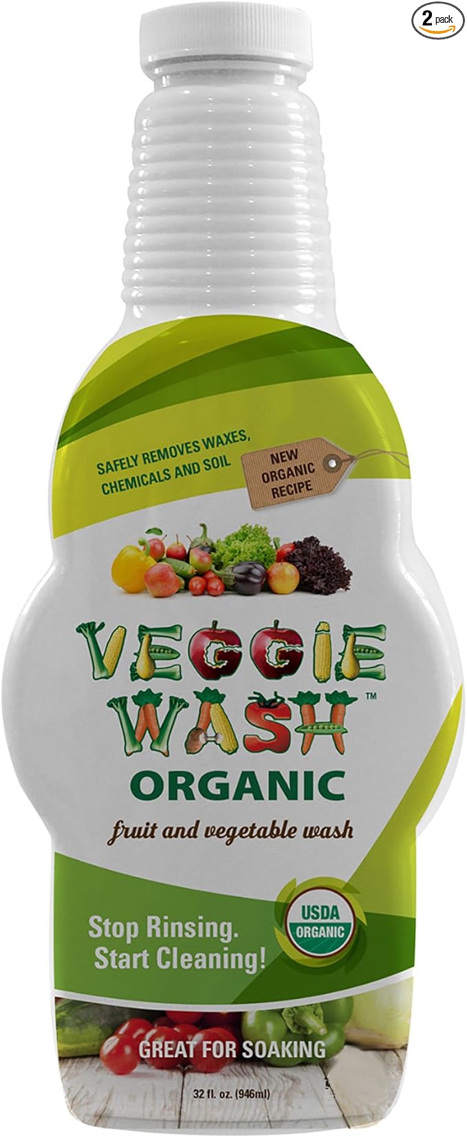 Veggie Wash Fruit & Vegetable Wash, 32-Fluid Ounce, Pack of 2