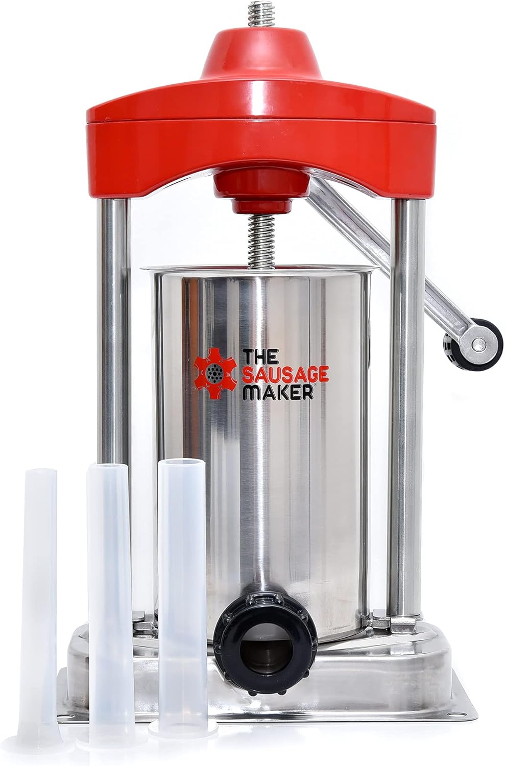 The Sausage Maker - 5 lb. Heavy Duty Vertical Sausage Stuffer - Includes Stuffing Tubes - Metal Gears